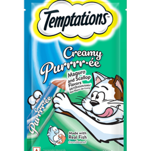 Temptations Creamy Puree Maguro and Scallop Cat Treats