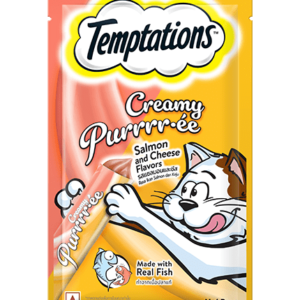 Temptations Creamy Puree Salmon and Cheese Cat Treats